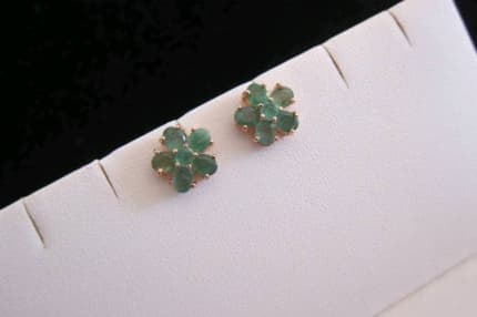 second hand emerald earrings