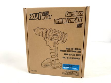 Xu1 blue 18volt discount cordless drill driver kit