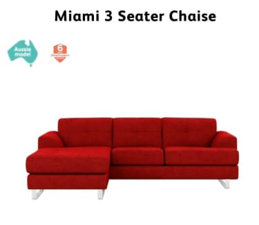 Miami 3 deals seater chaise