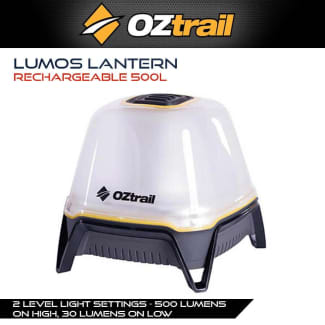 Ozark Trail 700 Lumen Lithion Ion Rechargeable Lantern, High Medium and Low  Settings,White