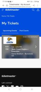 West coast eagles tickets 