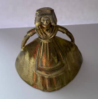 Brass Bell Dutch Girl Maid Figurine