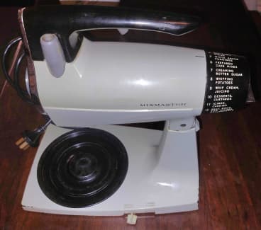 Vintage Sunbeam Mixmaster Gray & Black 12 Speed Mixer With Two -  in  2023