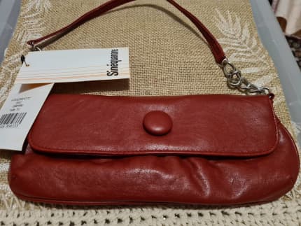 small red handbag