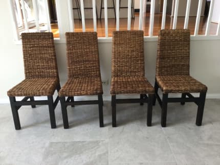 cane dining chairs gumtree