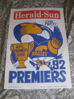 West Coast Eagles Men's 1992 Premiership Woollen Guernsey Long