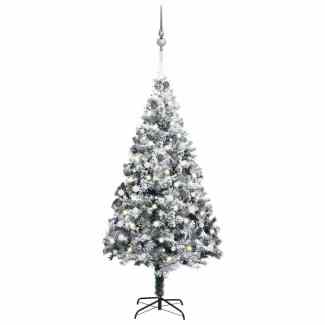 Artificial Christmas Tree with LEDs&Ball Set Green 240 cm PVC...