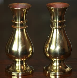 Floor-Standing Vintage Brass Vase, Interiorwise
