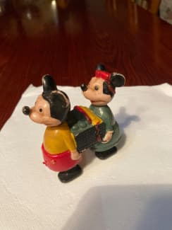 Vintage Mickey Mouse and Minnie Mouse Ramp Walker Louis Marx 