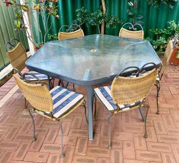 used garden table and chairs