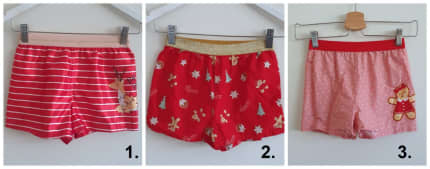 3x EUC like new size 6 8 ANKO Christmas print sleep lounge shorts