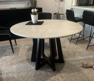 used marble top dining table