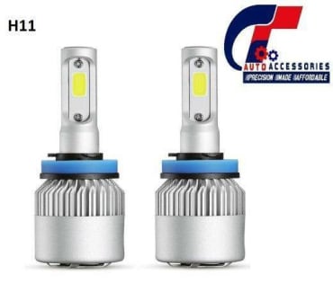 X2 H7 C6 LED Headlight High Low Beam Globe Bulbs COB 6000K 72W 12V 7200LM  White