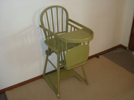 antique wood high chair for sale