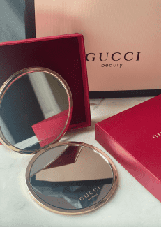 Gucci Compact Pocket Mirror with Monogram Embossed. Brand New In Box