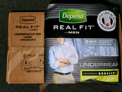 Depend Real Fit for Women Underwear - Large 8 Pack