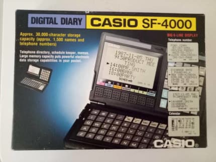 Vintage Casio Sf-4600b Digital Diary Pocket Electronic Organizer 64kb