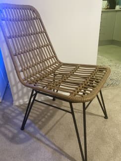 rattan flynn hairpin dining chair