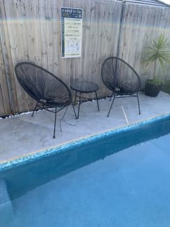 swimming pool table and chairs