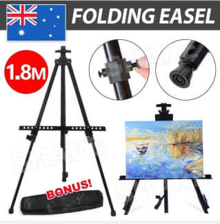 110cm Tall Wood Display Easel, Professional Wooden Easel for Painting,  Adjustable Easel Tripod for Displaying Canvas Paintings, Arts & Crafts and