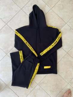 Off white black clearance and yellow tracksuit