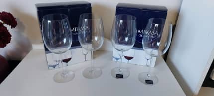 Set of 6 Mikasa Uptown Small Wine Glasses Goblets Drink Glass