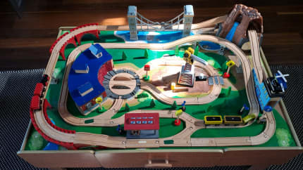 Imaginarium wooden best sale train track layouts