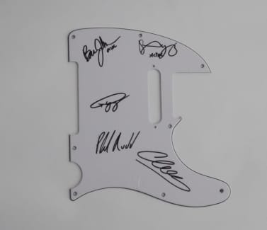 Good Autographed pick guard AC/DC