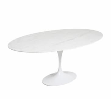 white tulip table small