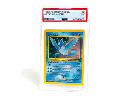 PSA FIRST EDITION LEGENDARY BIRD SET ZAPDOS MOLTRES ARTICUNO /62 FOSSIL 151