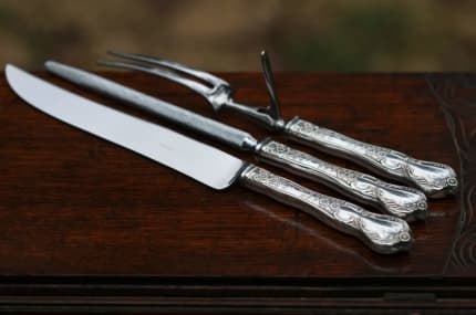 Vintage FRANK COBB SHEFFIELD Faux Bone Butter Knife Cutlery