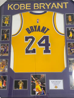 Facsimile Autographed Kobe Bryant #24 Los Angeles LA Yellow