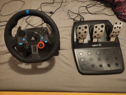 LOGITECH G27 RACING WHEEL & G27 6 SPEED SHIFTER (UNTESTED CONDITION)