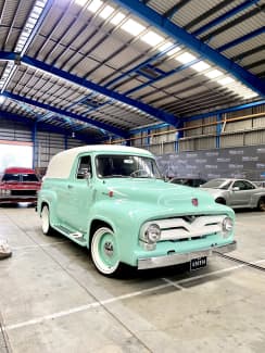 1956 FORD F100 PICKUP MILD CUSTOM in Baby Blue