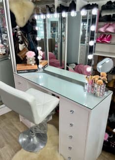 Oikiture Bluetooth Hollywood Makeup Mirrors with LED Light 80x58cm