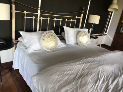 White Single Brass Bed - includes all bedding - Girls, Beds, Gumtree  Australia Moreland Area - Glenroy