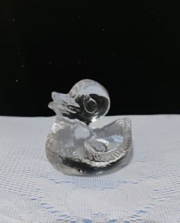 VINTAGE PUKEBURG SWEDEN DUCKS hot PAPERWEIGHT