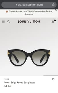 Louis Vuitton LV Edge Large Square Sunglasses