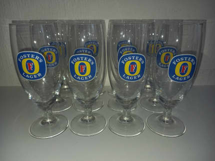 2 x Fosters Pint Glass Classic Style 