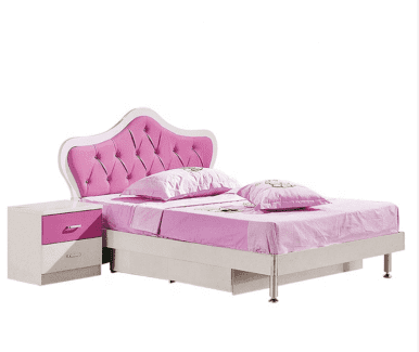 White Single Brass Bed - includes all bedding - Girls