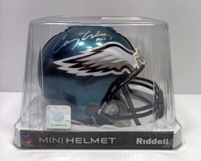 Carson Wentz signed Philadelphia Eagles Riddell Speed Full Size Rep Helmet-  COA