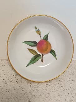 Vintage ROYAL WORCESTER EGG CODDLER Evesham Gold 2 1/2 in. Peach Fruit