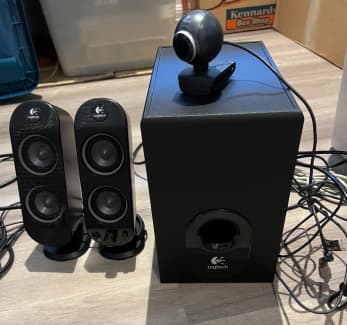 New Logitech X-230 Adrenaline Dual Driver Satellite Subwoofer PC Speaker  System