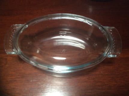 Arcuisine Borosilicate Glass Oval Casserole w/lid 3 Qt (3l