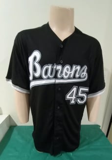 Birmingham Barons Michael Jordan 45 Baseball Jersey Black Size X