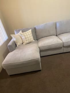 microfiber white chaise lounge