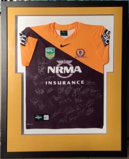 Brisbane Broncos 2022 Signed NRL Official Team Guernsey Framed