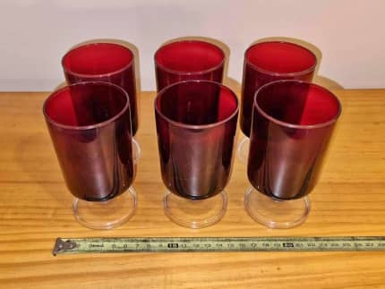 set of 12 ebony black stem crystal flute champagne glasses, vintage  Luminarc France