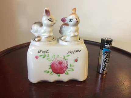 Lot - Vintage 1950's Black Americana Mammy & Moses Salt & Pepper Shakers  Japan