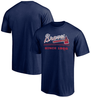 Majestic, Shirts, Majestic Mlb Baseball Atlanta Braves Tomahawk Graphic  Logo Ss Crew T Shirt Gray